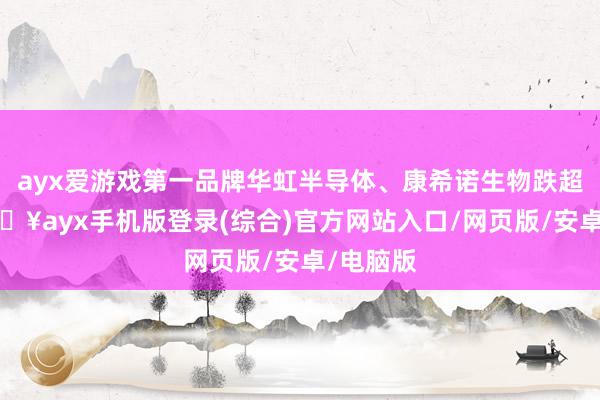 ayx爱游戏第一品牌华虹半导体、康希诺生物跌超7%-🔥ayx手机版登录(综合)官方网站入口/网页版/安卓/电脑版