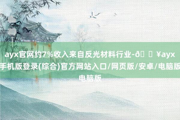 ayx官网约7%收入来自反光材料行业-🔥ayx手机版登录(综合)官方网站入口/网页版/安卓/电脑版